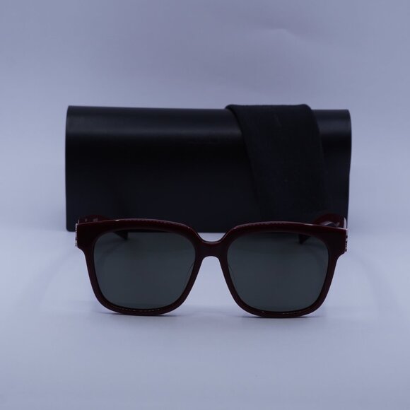Saint Laurent SLM40/F 007 Square Sunglasses - Burgundy/Grey main image 11